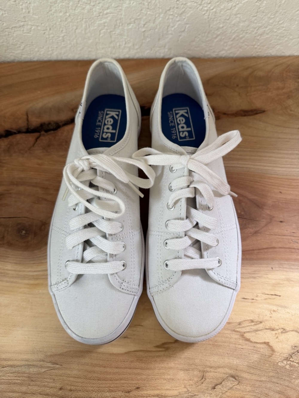 Keds White Canvas Low-Top Sneakers - Picture 3 of 7